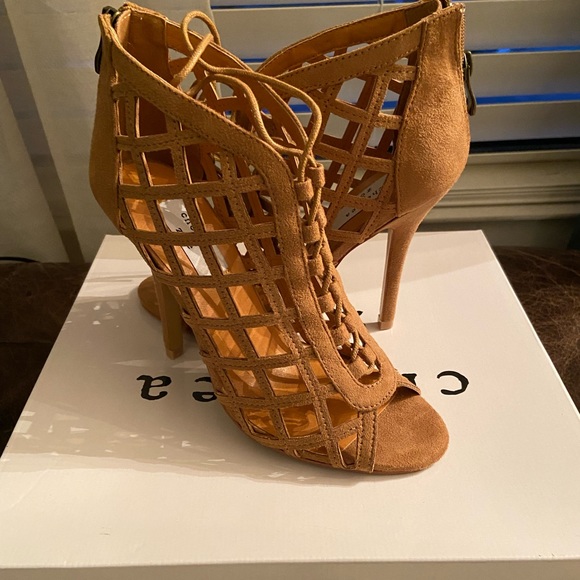 Chelsea & Zoe Shoes - Brand new in box Faux Suede Chelsa&Zoe heels